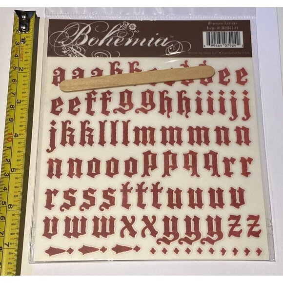 Lot Of 2 MME Rubons My Minds Eye Transfer Bohemia Blossom New scrapbook journal - Picture 3 of 3